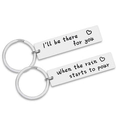 I'll Be There for You Couple Stainless Steel Keychain