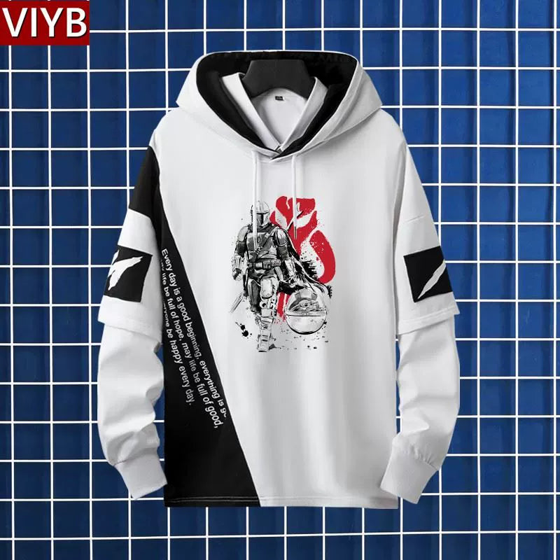 Men's Mandalorian Print Hooded Jacket