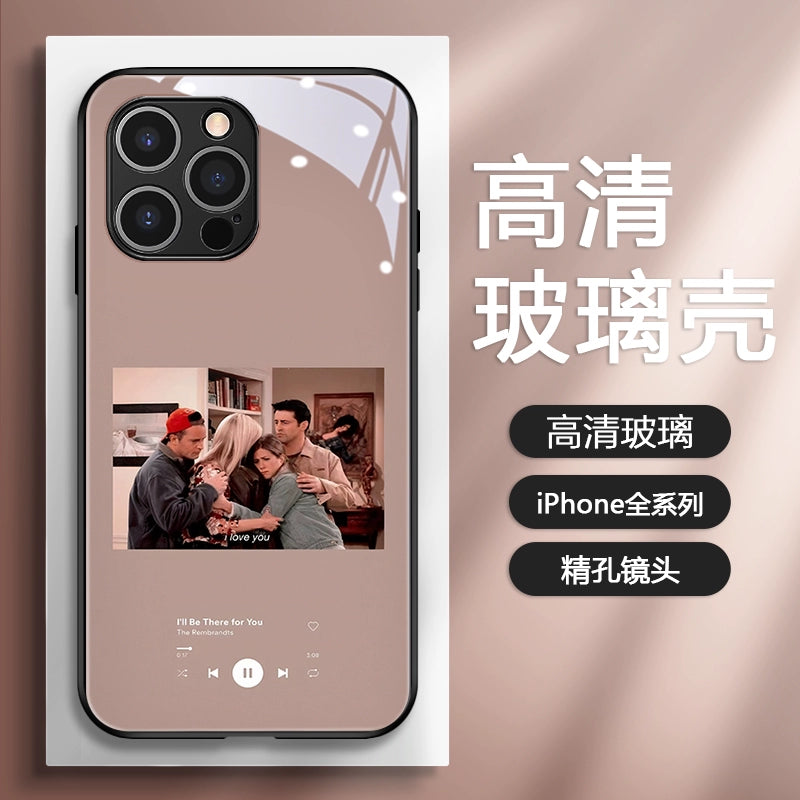 Creative Friends Glass IPhone Case