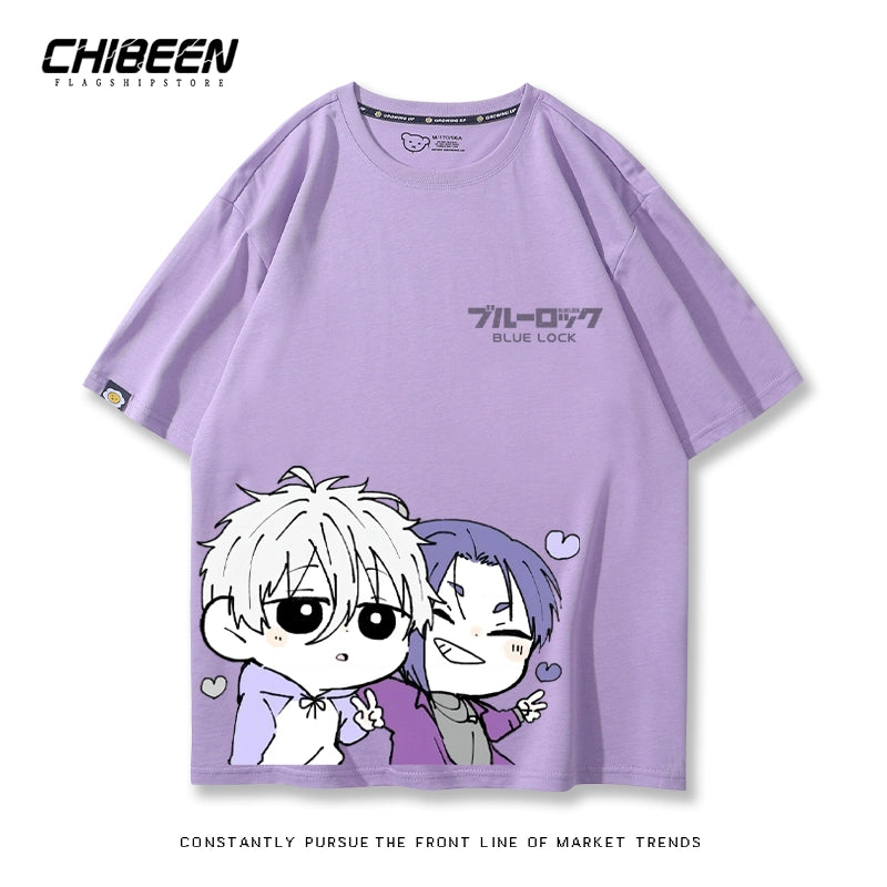 Unisex Anime Print Short-sleeved T-shirt