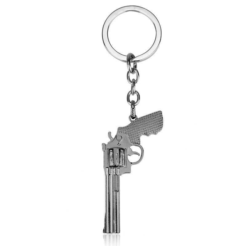 Game Pistol Model Keychain Necklace