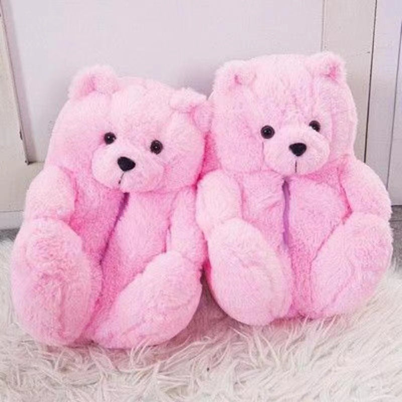 Teddy Bear Fur Slippers