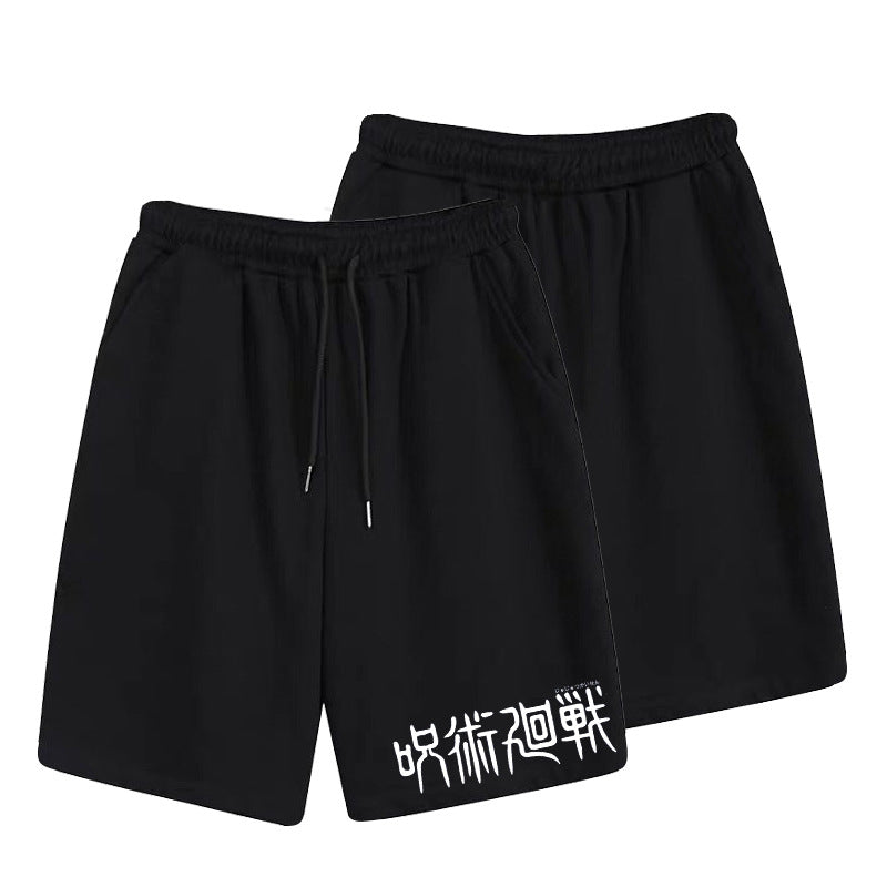 Casual Men's Anime Summer Elastic Sports Shorts