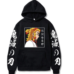 Unisex Anime Graphic Print Loose Hoodie