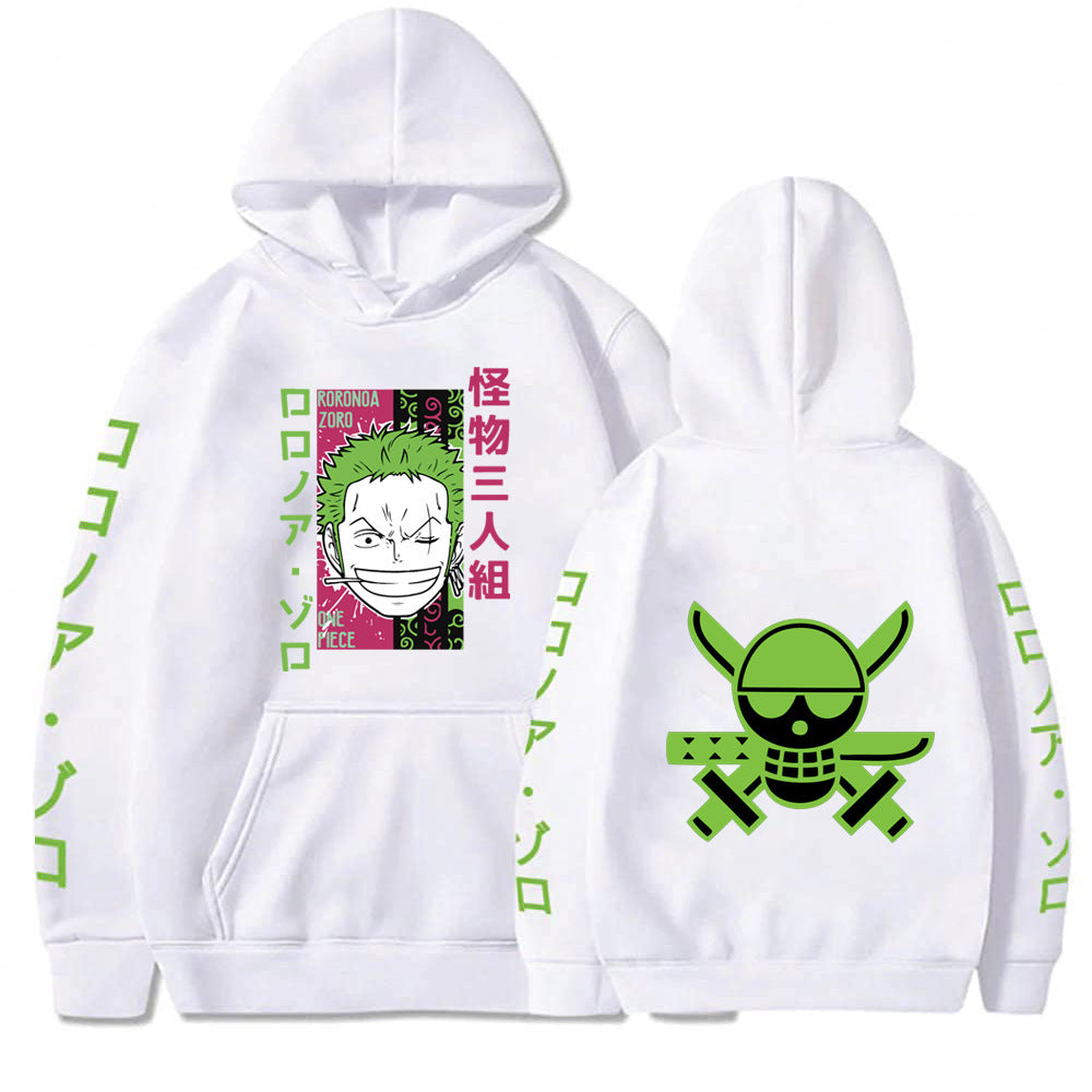 Unisex Zoro Roronoa Printed Casual Loose Hoodie