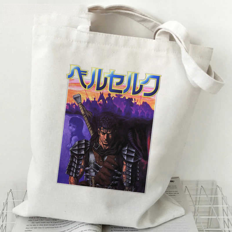 Anime Printed Canvas Shoulder Bag