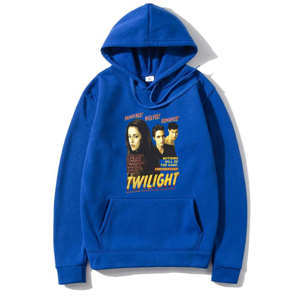 Retro Twilight Bella Edward Jacob Print Hoodie