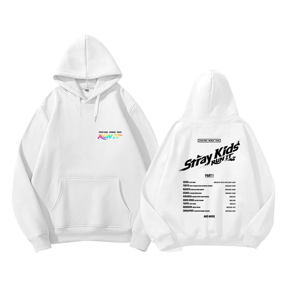 SKZ RUN IT Poster Print Casual Hoodie
