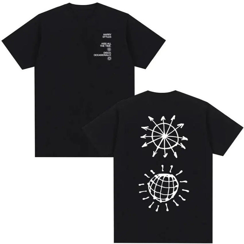 HS Kiss All The Time Disco Occasionally Printed Tee