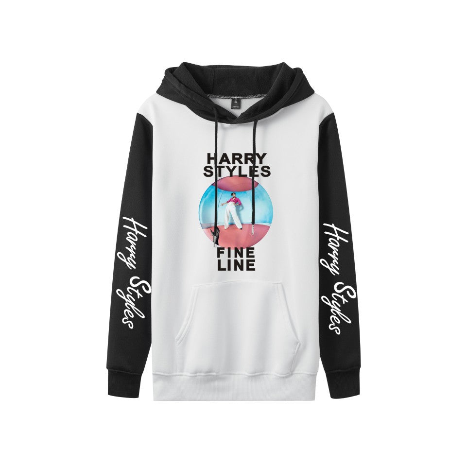 Women's Harry Printed Color Block Loose Hoodie