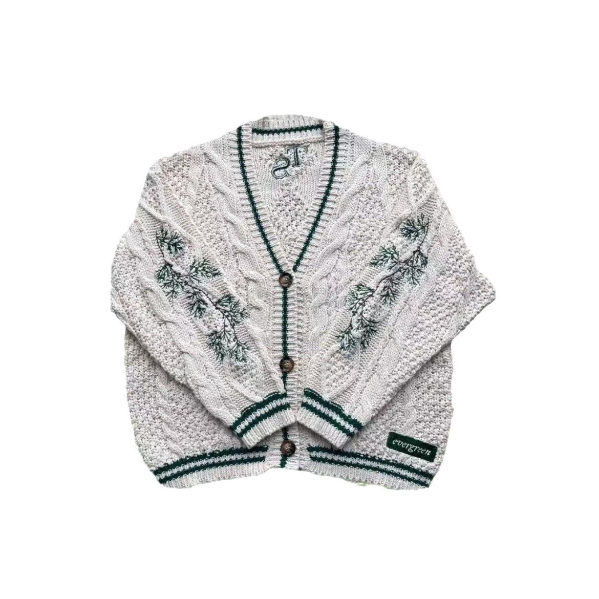 TS EVERGREEN Women's Embroidered Cardigan