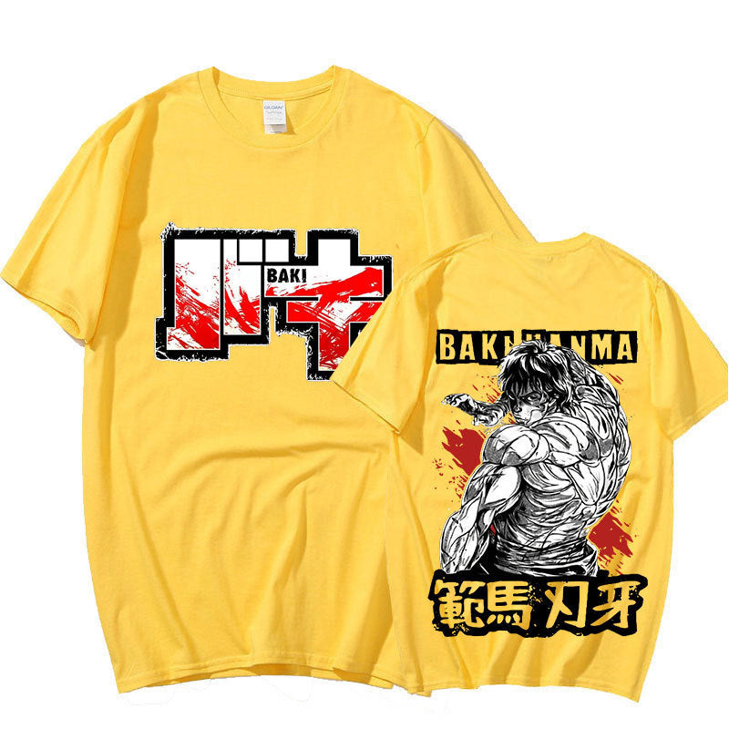 Men's Anime Baki Printed Loose T-Shirt