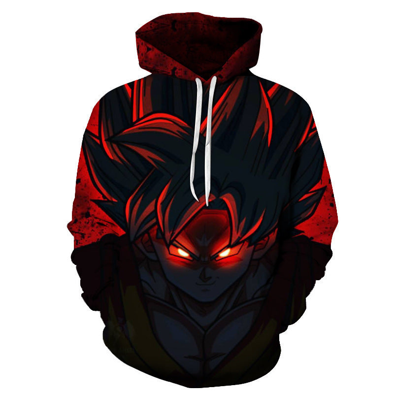 Unisex Anime Goku Digital Print Sports Hoodie