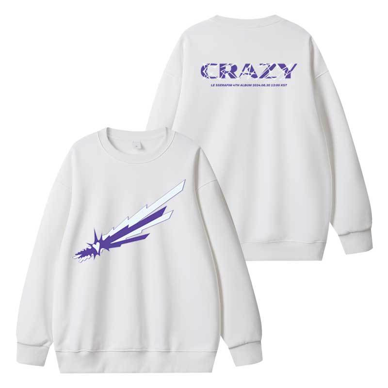 KPOP CRAZY Graphic Print Pullover Hoodie