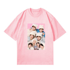 SKZ 5' CLOCK Print Crew Neck T-shirt