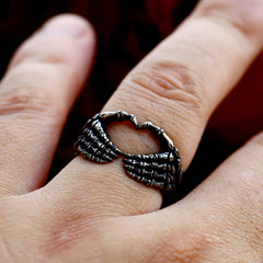 Skeleton Hand Bones Goth Ring