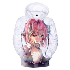 Trendy Anime Digital Print Pullover Hoodie