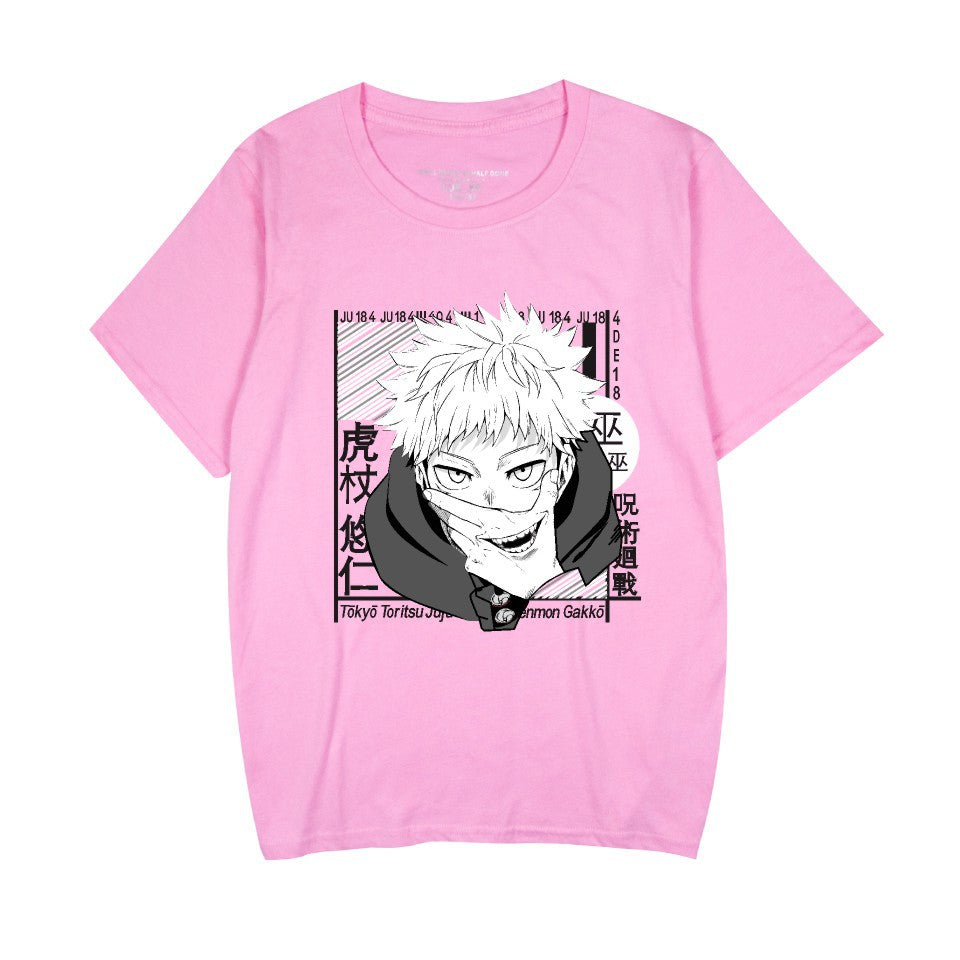 Unisex Anime Loose Pullover Short-sleeved T-shirt