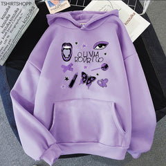 Casual Olivia Cartoon Print Pullover Hoodie