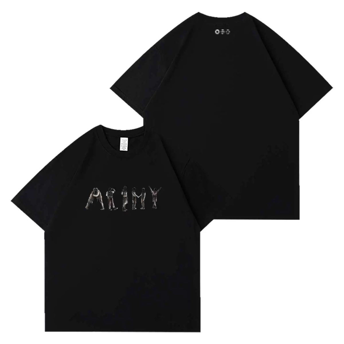 BANGTAN ARMY Tattoo Print Short Sleeve T-Shirt
