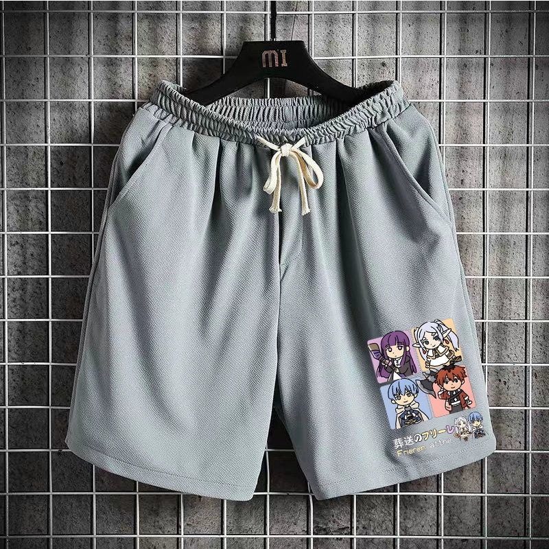 Men's Anime Loose Breathable Beach Shorts