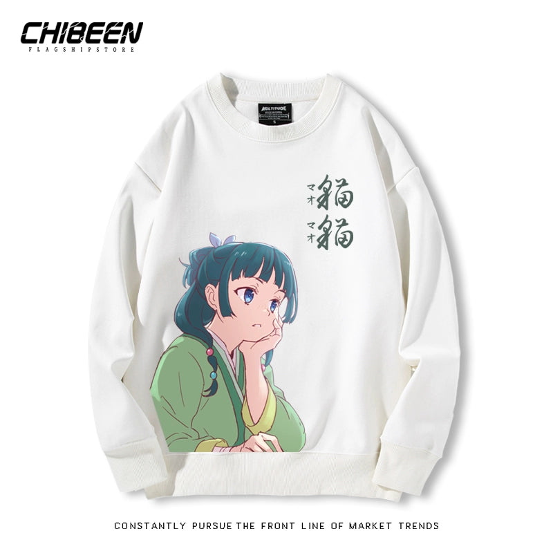 Casual Girls Anime Crew Neck Sweatshirt