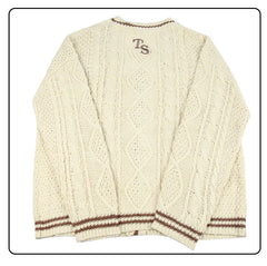 TS TTPD Long-sleeved Cardigan Beige Sweater
