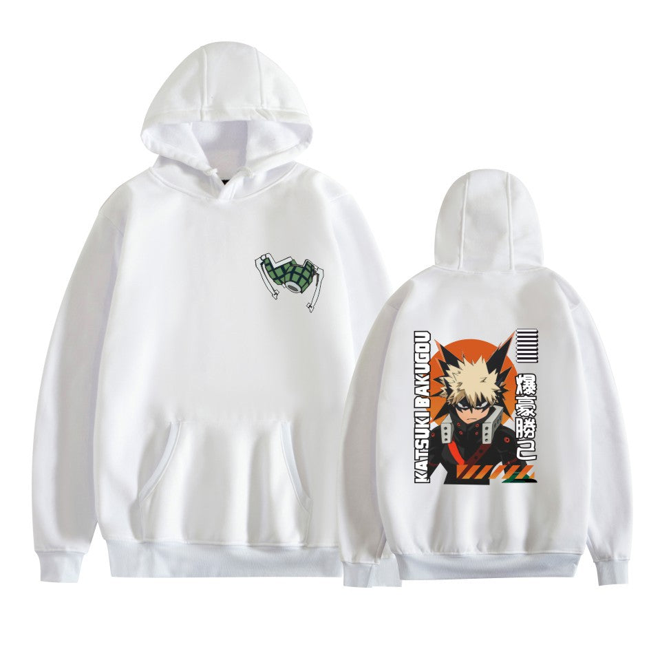 Unisex Anime Bakugo Printed Casual Hoodie