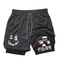 Men's Anime Digital Print Casual Slim Fit Shorts