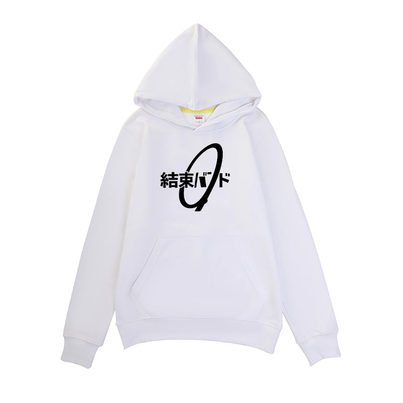 Unisex Japanese Fashion Letter Print Relaxed Hoodie