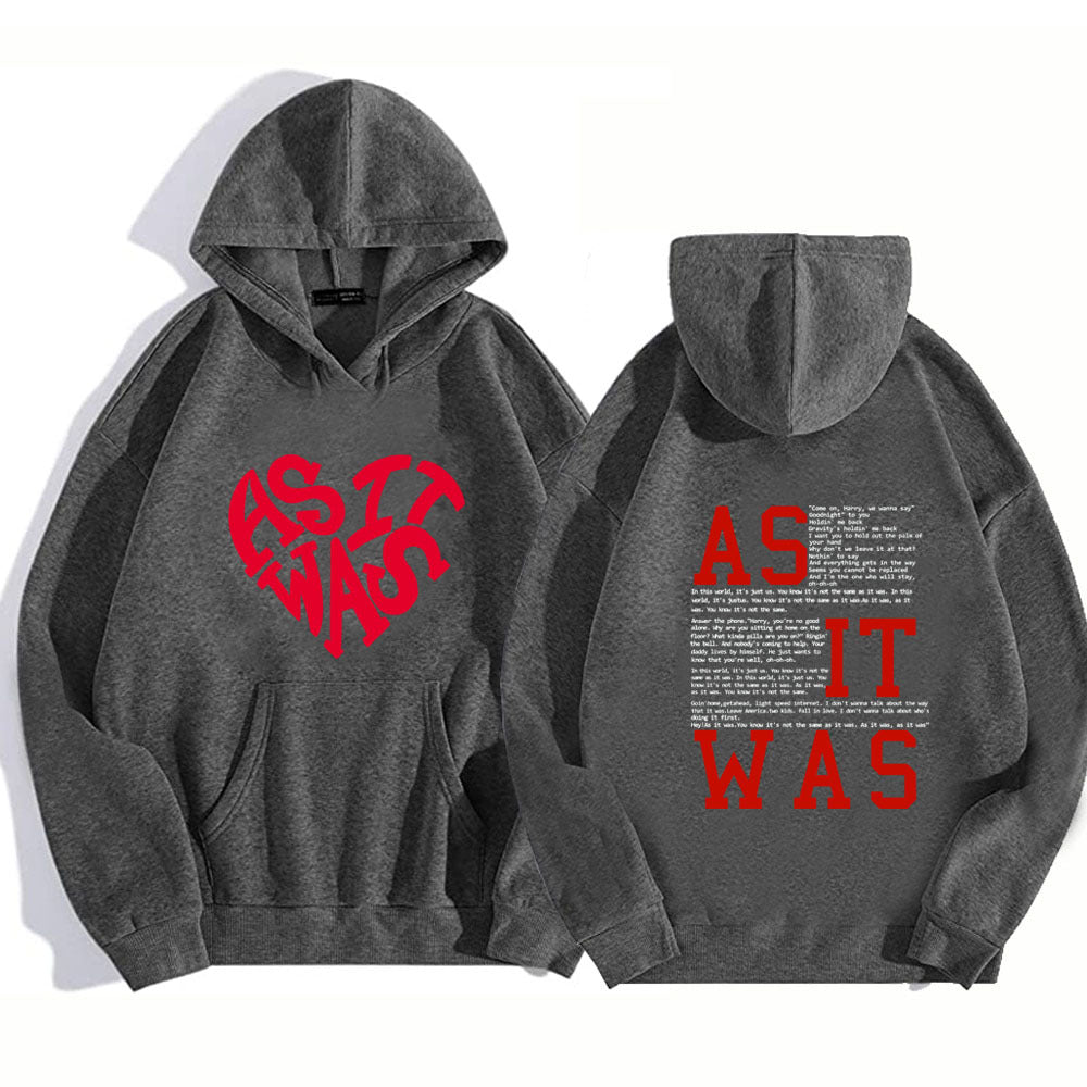 Unisex Harry AS IT WAS Printed Pullover Hoodie