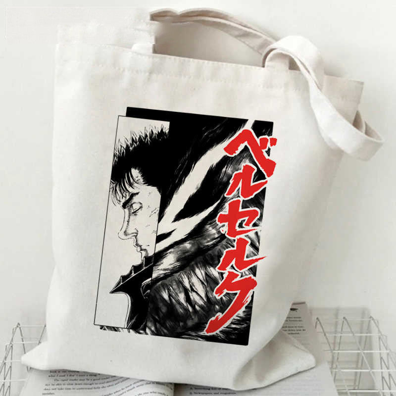 Anime Printed Canvas Shoulder Bag