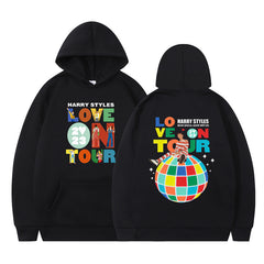 Trendy HARRY Love on Tour Printed Casual Loose Hoodie