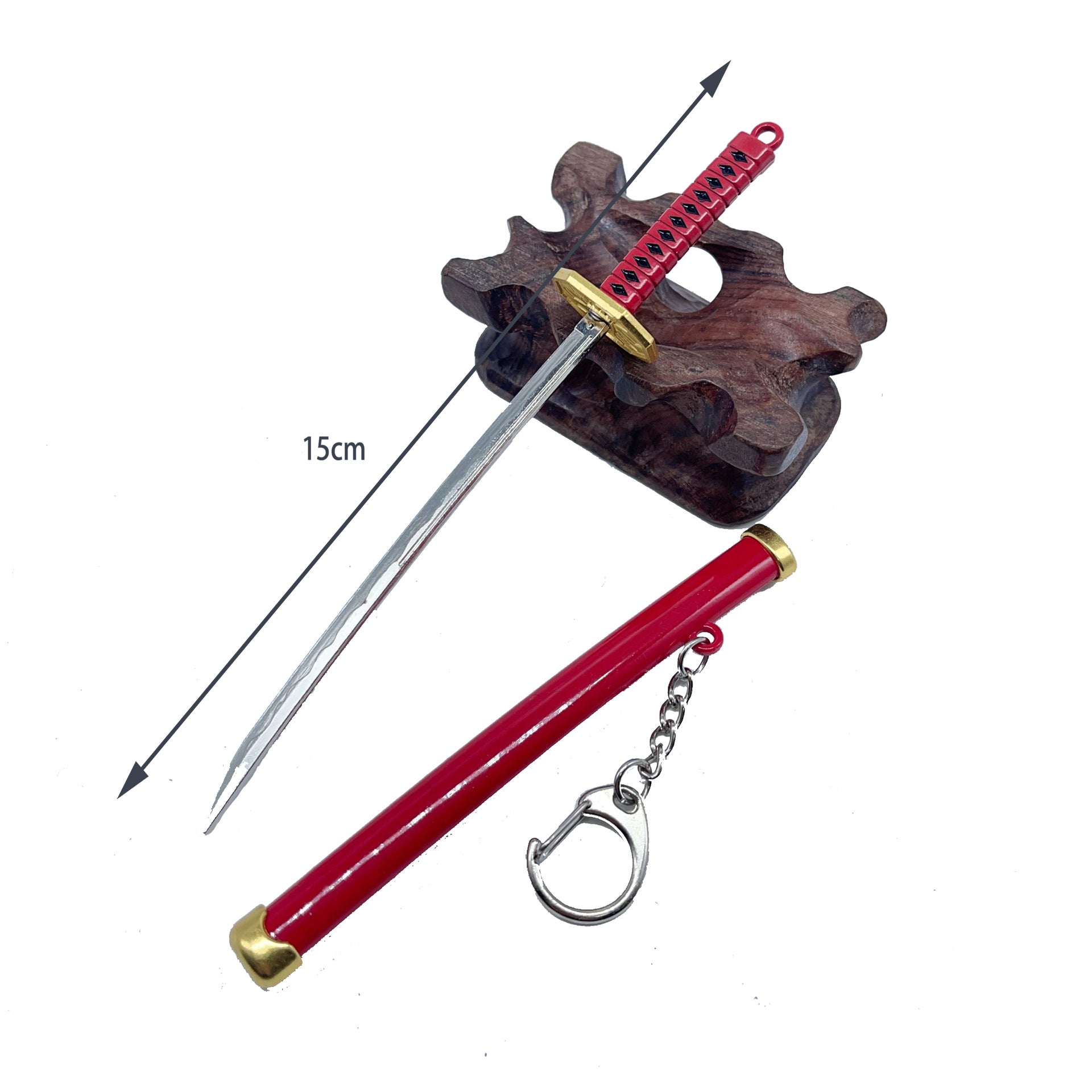 Trendy Zoro Samurai Sword Model Keychain