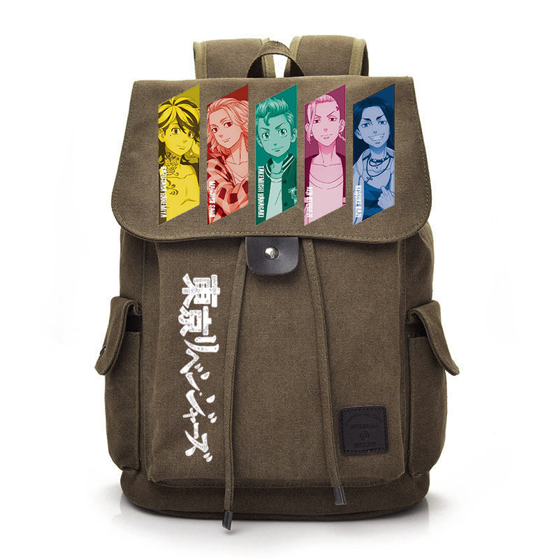 Vintage Anime Canvas Backpack