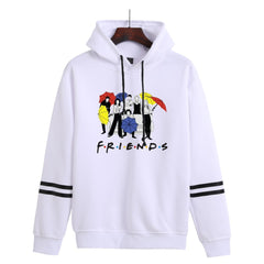 Unisex Casual Friends Print Loose Hoodie