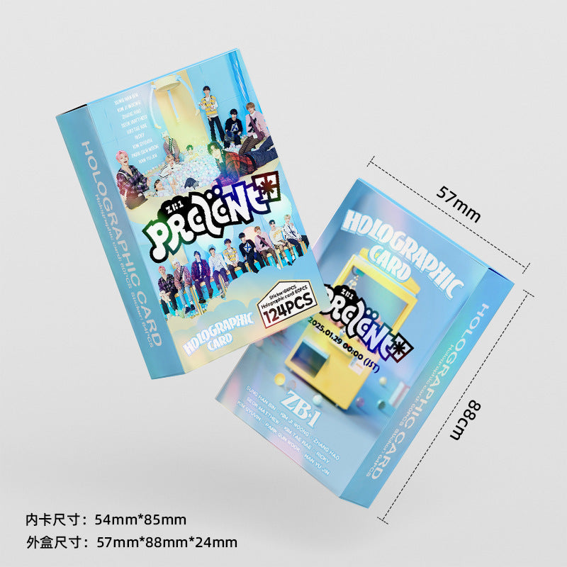 124pcs KPOP Holographic Cards