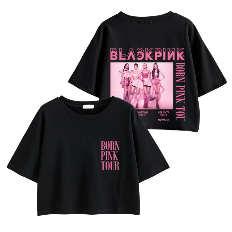 Casual Kpop BORN PINK Short-sleeved T-shirt