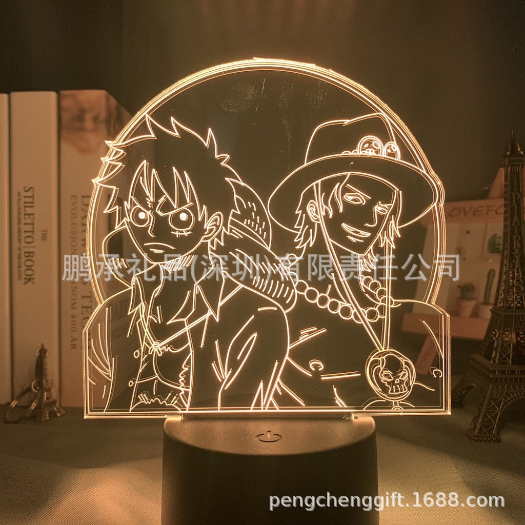 Colorful Luffy 3D Night Light