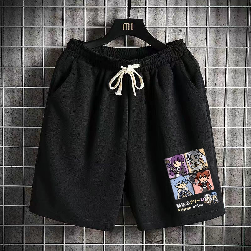 Men's Anime Loose Breathable Beach Shorts