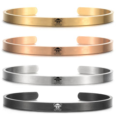 Stainless Steel Luffy Logo Laser Bracelet