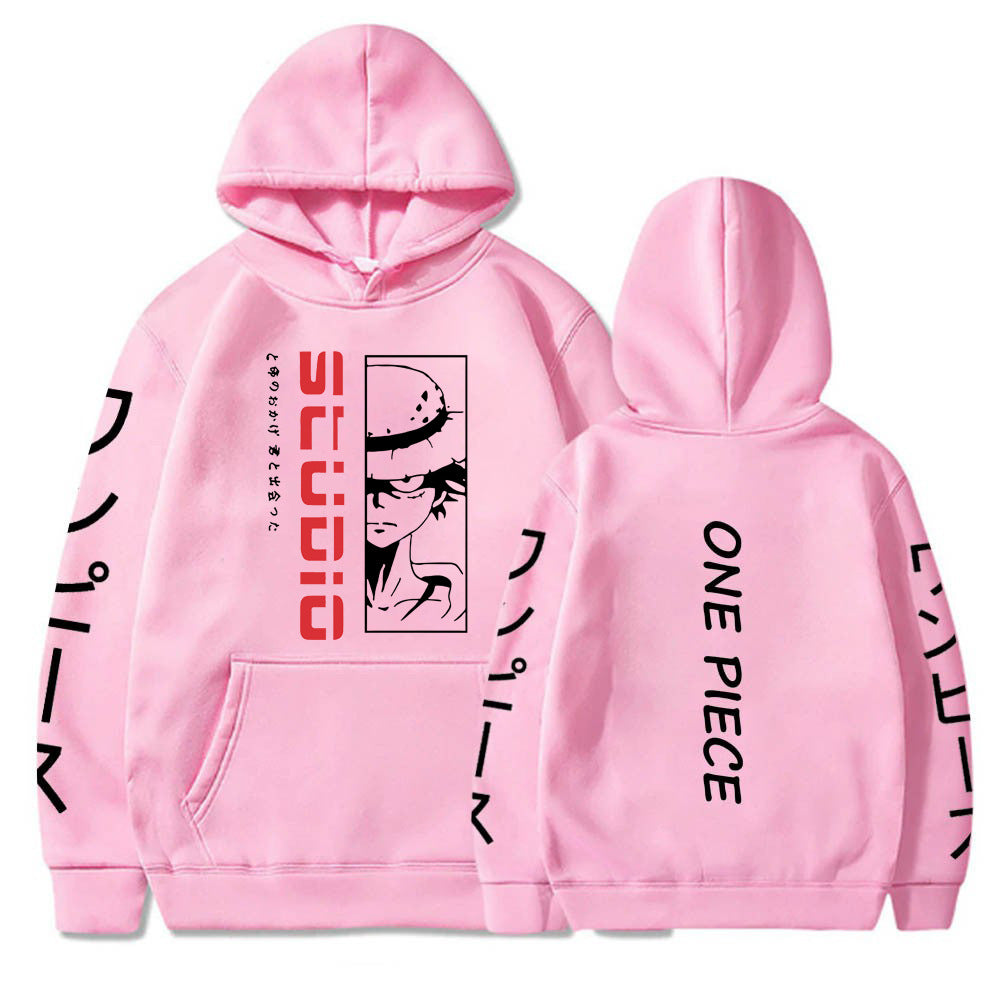 Unisex Luffy Printed Casual Relaxed Hoodie