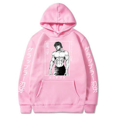 Men's Baki Anime Loose Pullover Hoodie