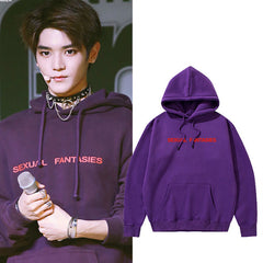 Taeyong Same Men's and Women's Letter Hoodie
