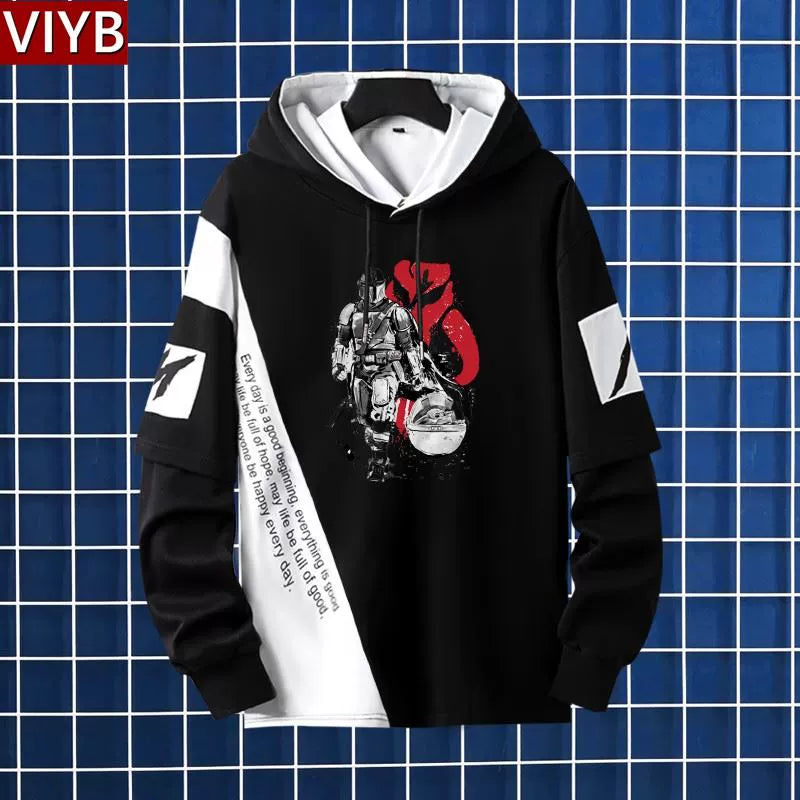 Men's Mandalorian Print Hooded Jacket