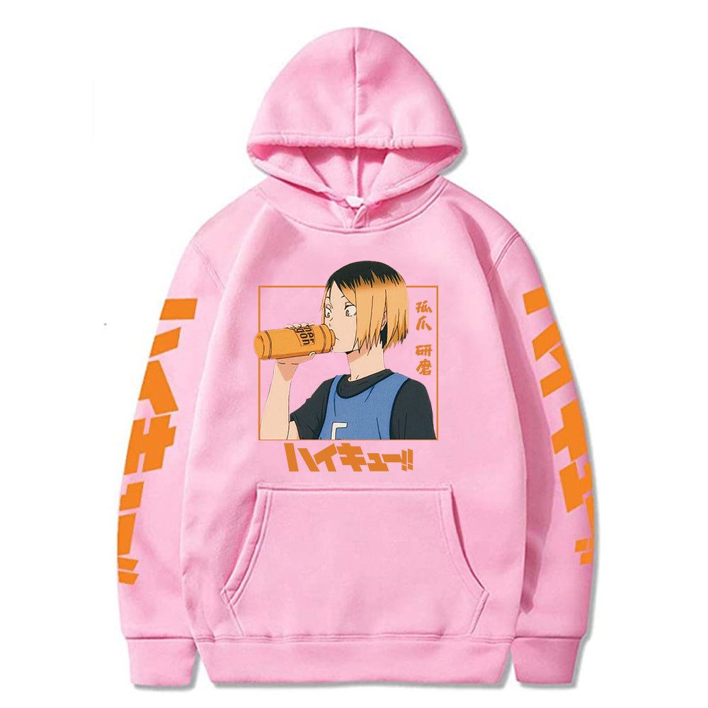 Unisex Casual Anime Graphic Print Loose Hoodie