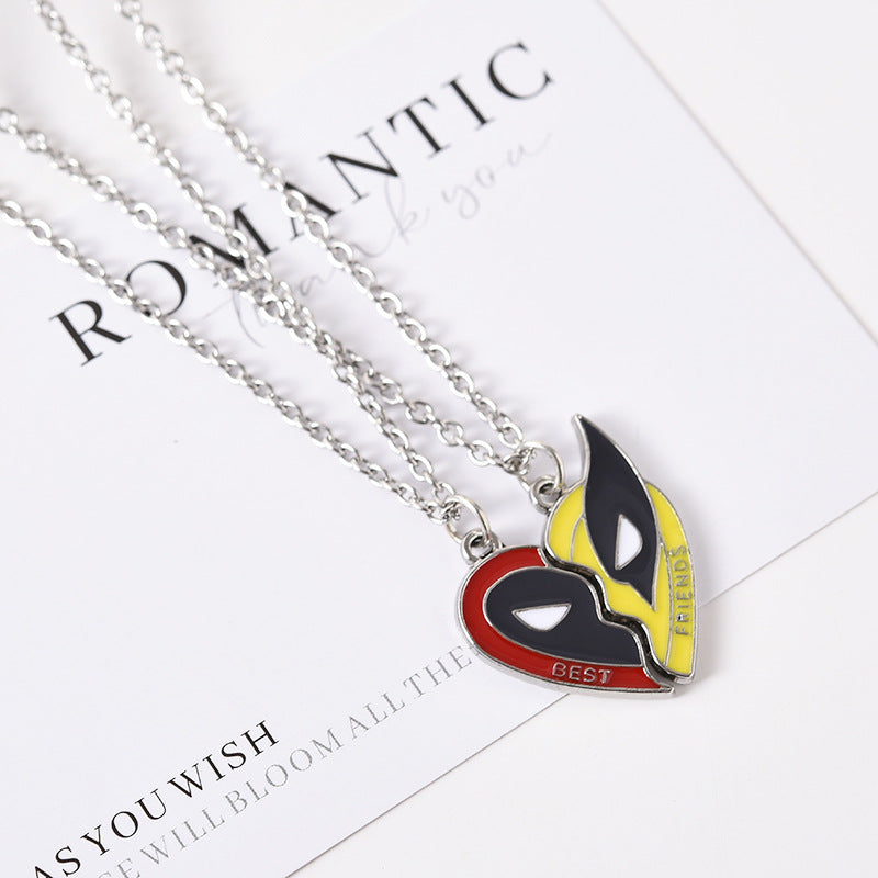 BEST FRIENDS Heart-shaped Pendant Necklace