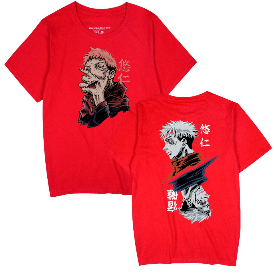 Unisex Cool Anime Loose Pullover Short-sleeved T-shirt