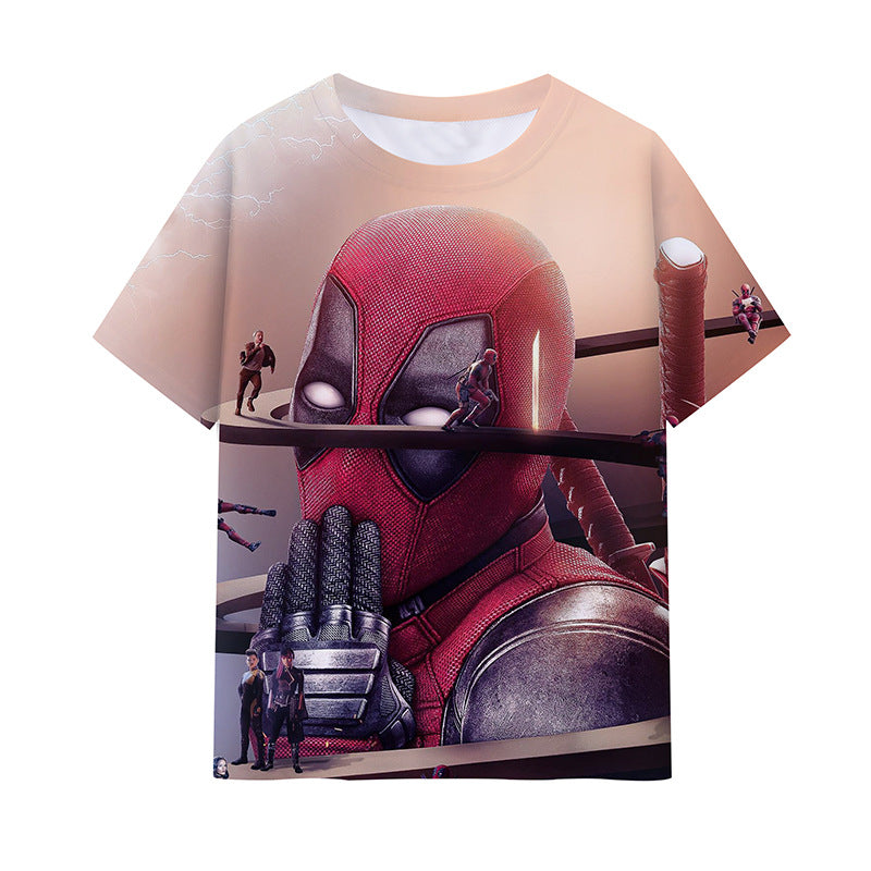 Unisex Deadpool Digital Printed Cosplay T-Shirt