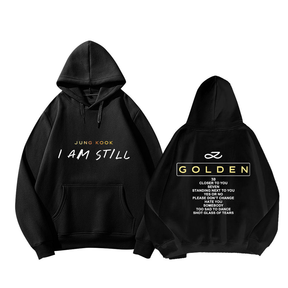 KPOP IAM STILL Logo Printed Hoodie